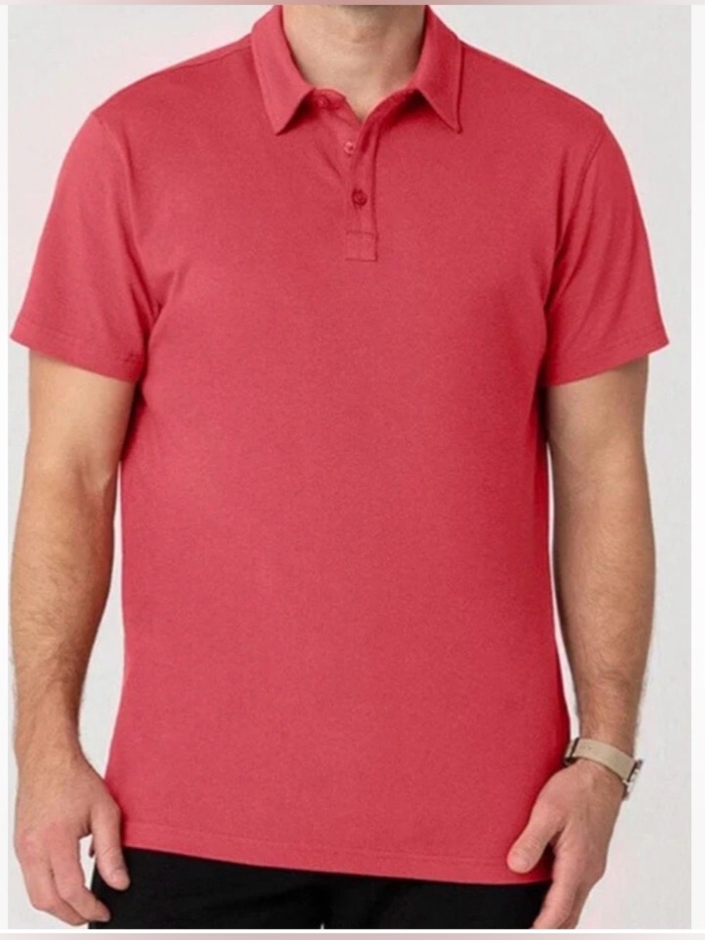Swet Tailor All-In Polo Shirt Crimson Color Golf ⛳️ Cotton Athleisure Large $79